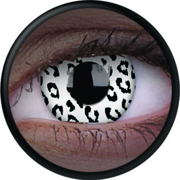 ColourVue Crazy čočky UV svítící - Glow White Leopard (2 ks roční) - nedioptrické