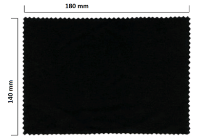 Hadřík na brýle z mikrovlákna jednobarevný - černý 140x180